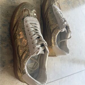 Dolce Vita Metallic Gold Sneakers